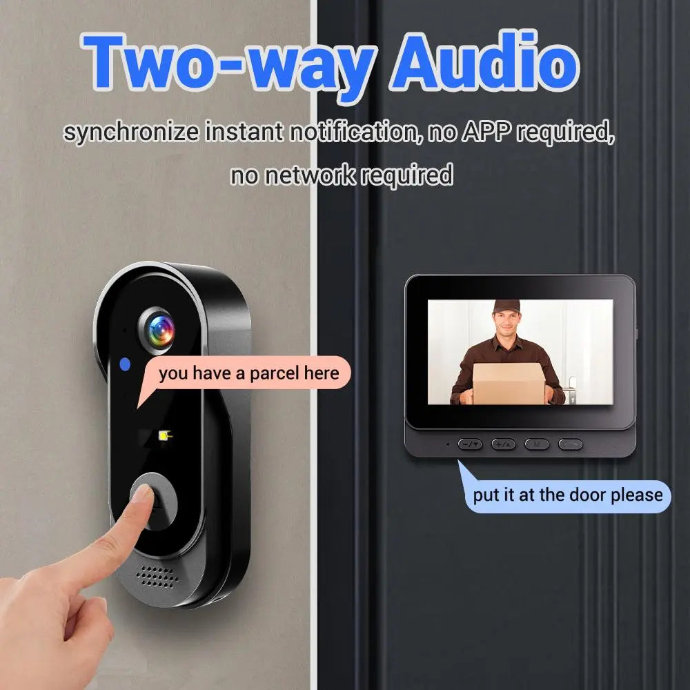Elevate Your Home Security with the Summervibes X8 Wireless Doorbell Camera - Rechargeable, Night Vision, Two-Way Talk & Waterproof!