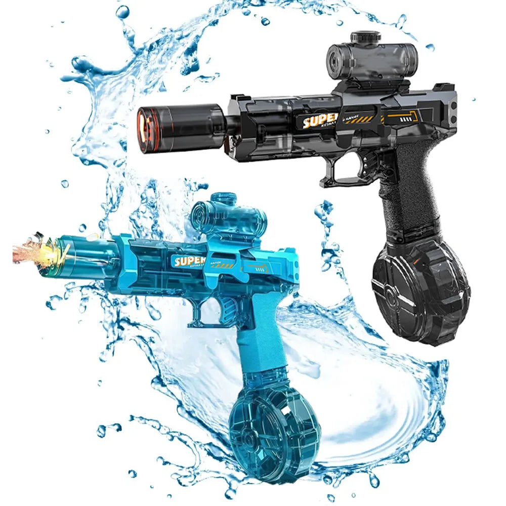 Ultimate Electric Water Gun for Non-Stop Summer Fun - Continuous Shooting with Auto Sensor Lights for Kids!