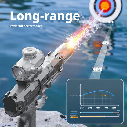 Ultimate Electric Water Gun for Non-Stop Summer Fun - Continuous Shooting with Auto Sensor Lights for Kids!