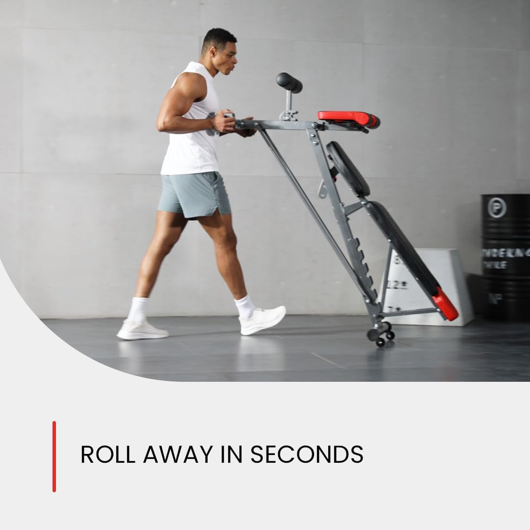 Transform Your Home Workouts with the Finer Form Multi-Functional Adjustable FID Weight Bench & Roman Chair - 1,000 Lb Capacity, 23 Settings for Ultimate Flexibility!