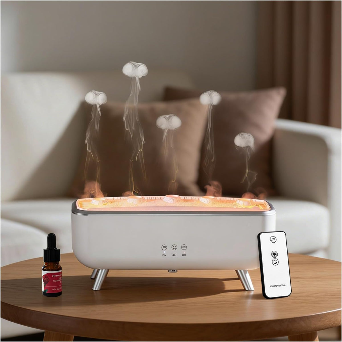 Transform Your Space with the Jellyfish Diffuser Humidifier - 300ML Ultrasonic Aromatherapy Diffuser with Colorful Lighting and Remote Control for Large Rooms
