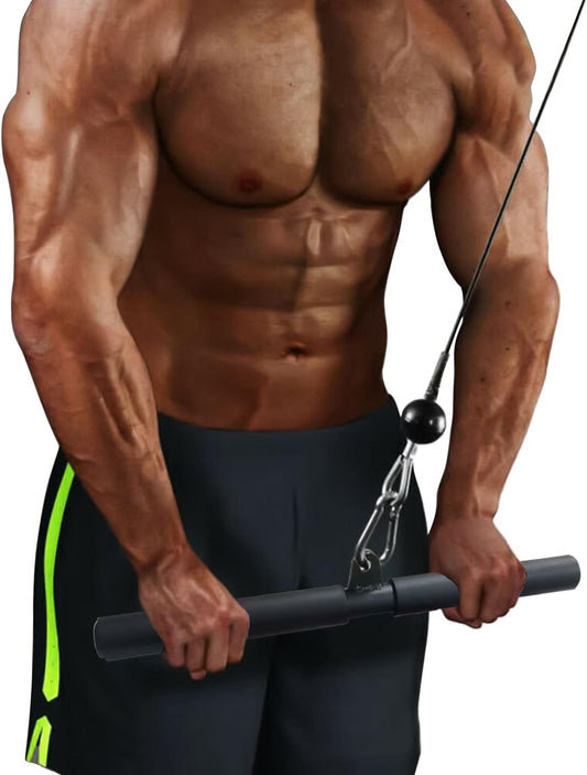 Elevate Your Workout with the Taeku LAT Pull Down Bar – Premium Cable Machine Attachment for Home Gyms with Comfortable Rubber Handles