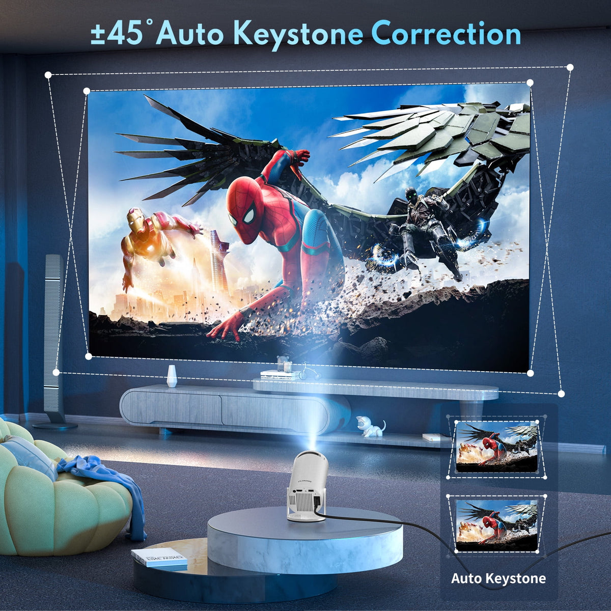 Experience Cinematic Brilliance with Our 4K Mini Projector - Smart HD 1080P for Home Theater and Movie Nights!