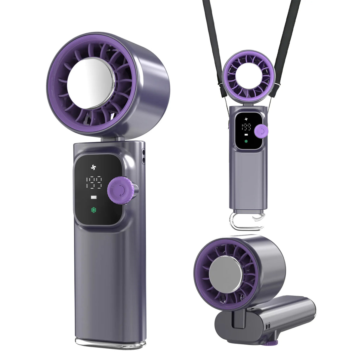 Stay Cool Anywhere: The Ultimate 199-Level Portable Wireless Ice Fan with Adjustable Airflow for Outdoor Adventures