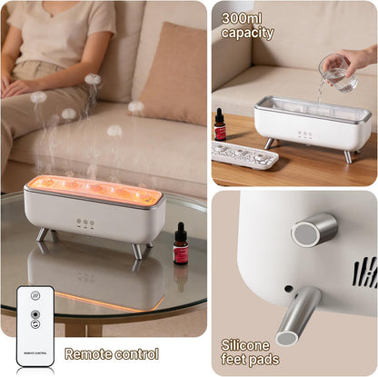 Transform Your Space with the Jellyfish Diffuser Humidifier - 300ML Ultrasonic Aromatherapy Diffuser with Colorful Lighting and Remote Control for Large Rooms