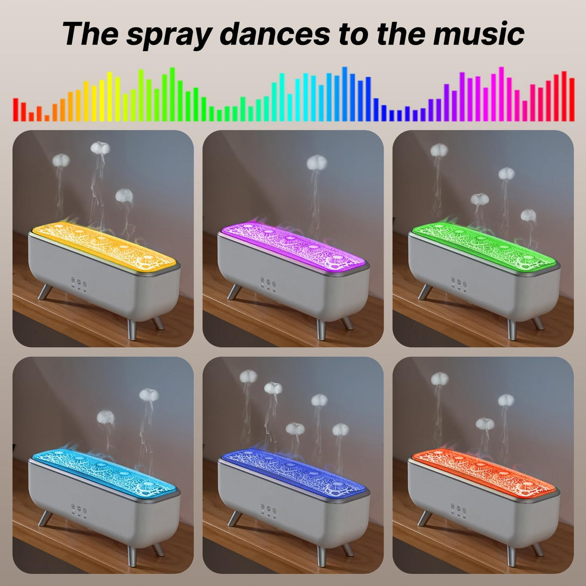Transform Your Space with the Jellyfish Diffuser Humidifier - 300ML Ultrasonic Aromatherapy Diffuser with Colorful Lighting and Remote Control for Large Rooms