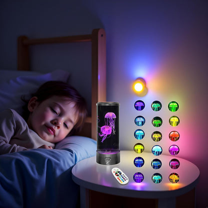 Transform Your Space with the Large LED Jellyfish Lamp - 18 Color Changing LEDs for Ultimate Relaxation and Décor