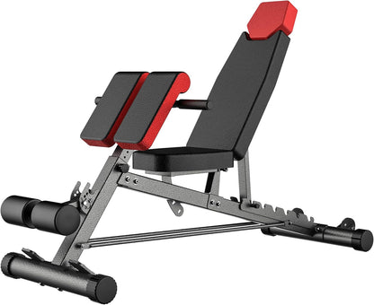 Transform Your Home Workouts with the Finer Form Multi-Functional Adjustable FID Weight Bench & Roman Chair - 1,000 Lb Capacity, 23 Settings for Ultimate Flexibility!