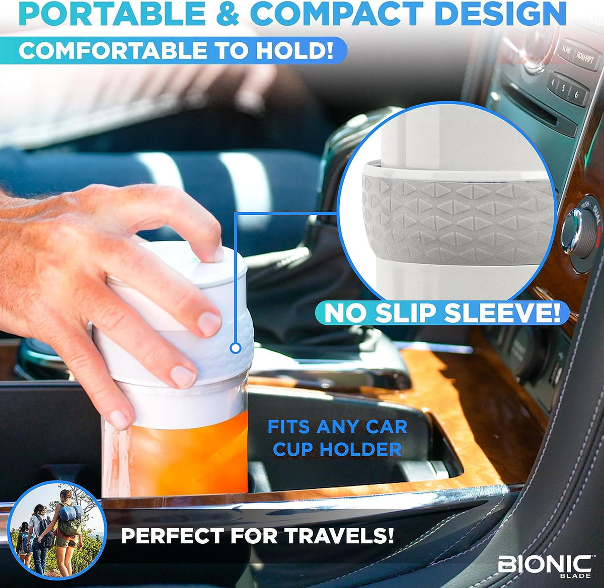 Bionic Blade Portable Blender - Rechargeable Personal Smoothie Maker for Juices, Shakes & Baby Food