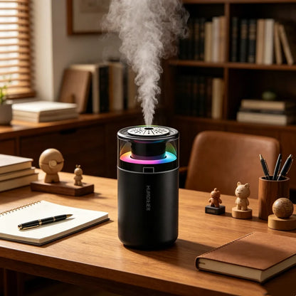 Transform Your Space with Our High Mist Output USB Humidifier - The Ultimate Quiet Air Purifier & Aroma Diffuser for Your Desk or Dorm!