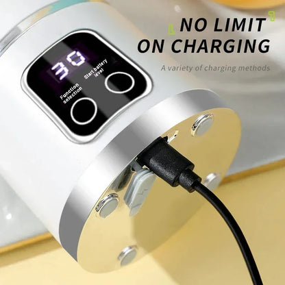 Experience Freshness On-the-Go with Our Portable 450ml Electric Juicer - 12 Powerful Blades for Smoothies and Shakes!
