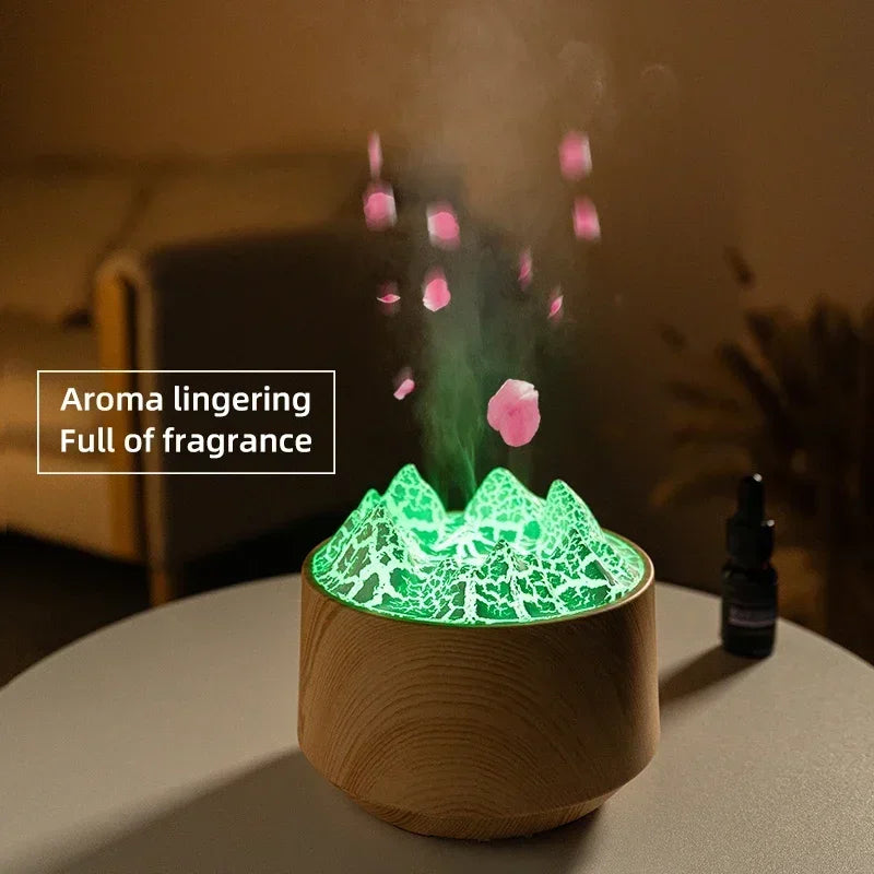 Transform Your Space with the Volcano Bedroom Humidifier: Remote Control, Mist Output, and Essential Oil Diffuser