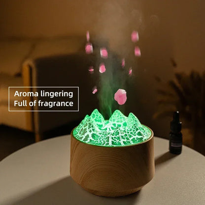 Transform Your Space with the Volcano Bedroom Humidifier: Remote Control, Mist Output, and Essential Oil Diffuser