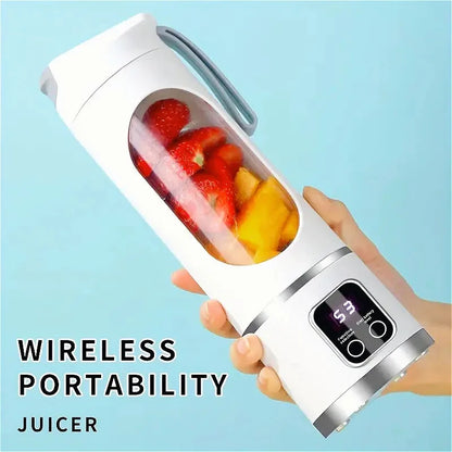 Experience Freshness On-the-Go with Our Portable 450ml Electric Juicer - 12 Powerful Blades for Smoothies and Shakes!