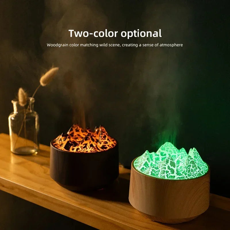 Transform Your Space with the Volcano Bedroom Humidifier: Remote Control, Mist Output, and Essential Oil Diffuser