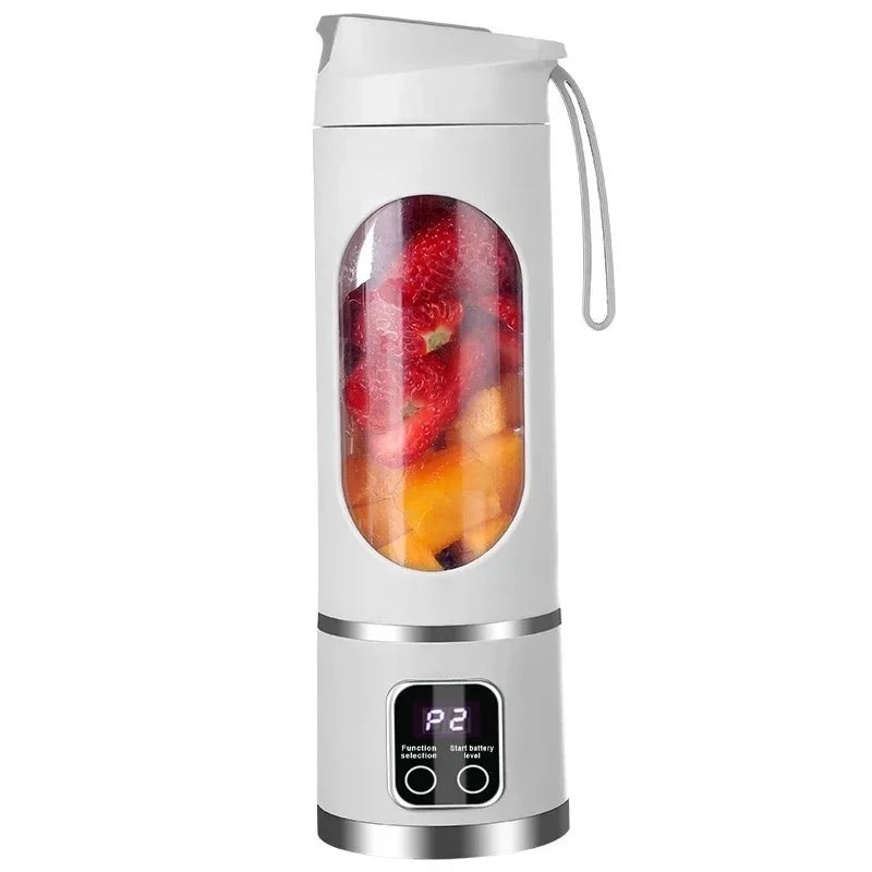 Experience Freshness On-the-Go with Our Portable 450ml Electric Juicer - 12 Powerful Blades for Smoothies and Shakes!