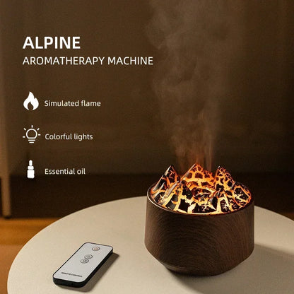 Transform Your Space with the Volcano Bedroom Humidifier: Remote Control, Mist Output, and Essential Oil Diffuser