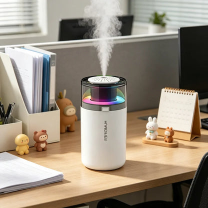 Transform Your Space with Our High Mist Output USB Humidifier - The Ultimate Quiet Air Purifier & Aroma Diffuser for Your Desk or Dorm!
