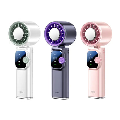 Stay Cool Anywhere: The Ultimate 199-Level Portable Wireless Ice Fan with Adjustable Airflow for Outdoor Adventures