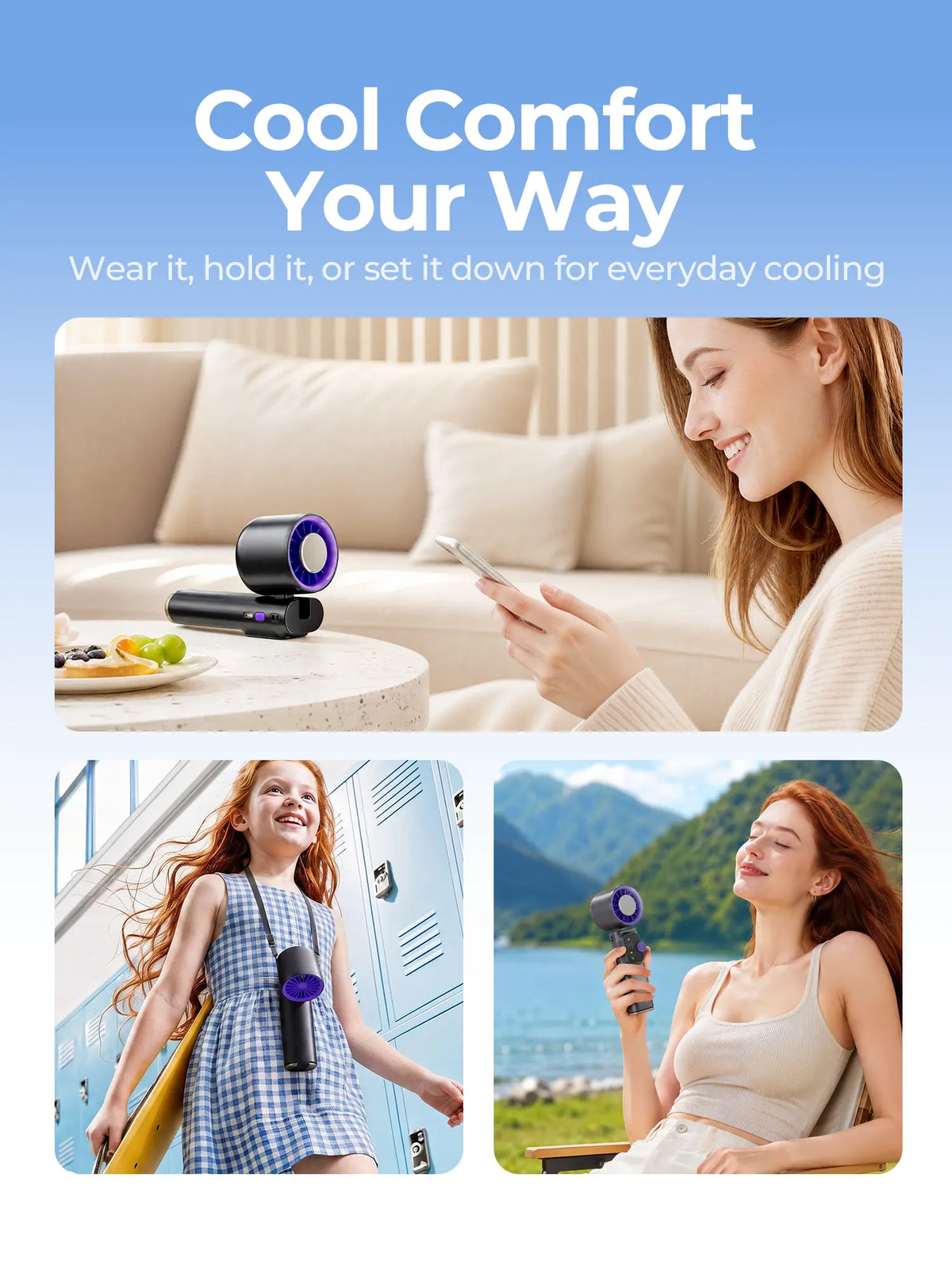 Stay Cool Anywhere: The Ultimate 199-Level Portable Wireless Ice Fan with Adjustable Airflow for Outdoor Adventures
